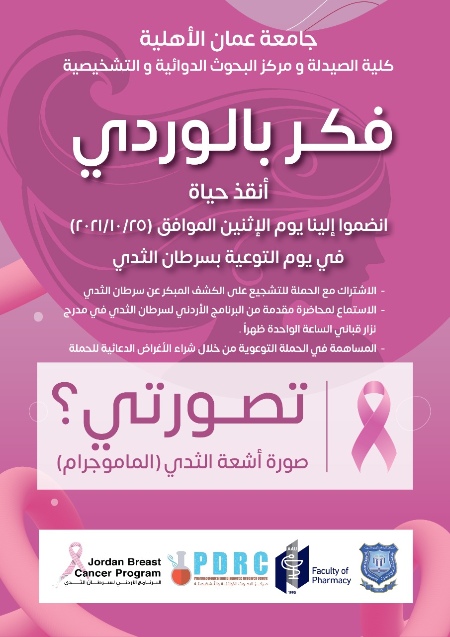  الأهلية تقوم بنشاطات متنوعة وفعاليات طبية في يوم التوعية بسرطان الثدي بعنوان فكر بالوردي - وكالة عكاظ الاخبارية