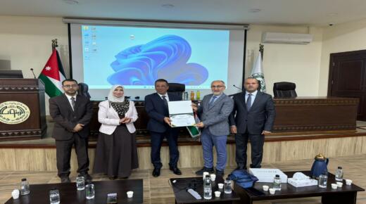 جامعة الزيتونة الأردنية تستضيف أكاديميًا من جامعة كليس 7 أراليك التركية ضمن برنامج إيراسموس+