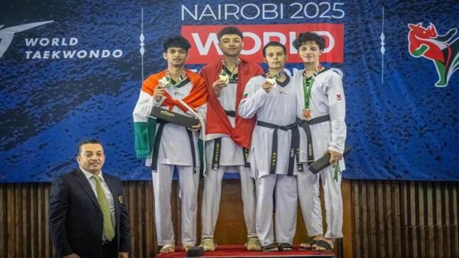 طالب عمان الاهلية جعفر الداود يحرز الميدالية البرونزية ببطولة العالم للتايكواندو
