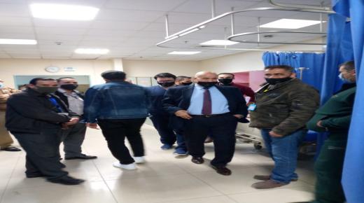 الدكتور محمود زريقات أمين عام وزارة الصحة يقوم بزيارة مفاجئة لمستشفى الزرقاء الحكومي