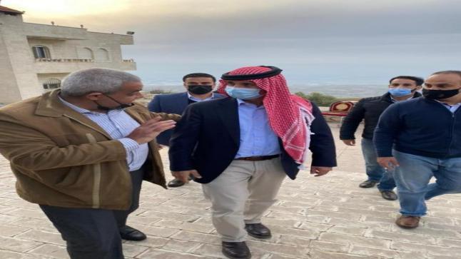 الأمير حمزة يزور بيت فقيد السلط احمد خريسات معزيا