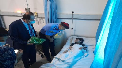 في أول أيام عيد الأضحى : العلاونة مدير شرطة الزرقاء يتفقد مستشفى الزرقاء الحكومي