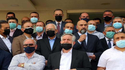 وقفة تضامنية امام مجمع النقابات المهنية دعما لصمود المقدسيين في وجه الاحتلال