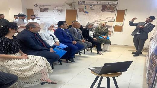 مناقشة مشروع تخرج تصميم منتجع عين الموصل العلاجي في جامعة فيلادلفيا