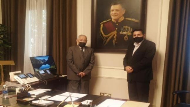 العيسوي يلتقي جمال عليان ناشر وكالة عكاظ الاخبارية الأردنية