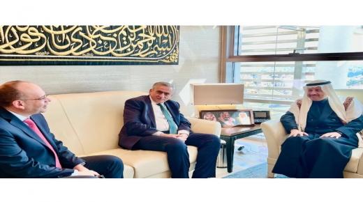 السفير السعودي لدى الاردن يستقبل معالي رئيس الجامعة الأردنية الاستاذ الدكتور نذير عبيدات