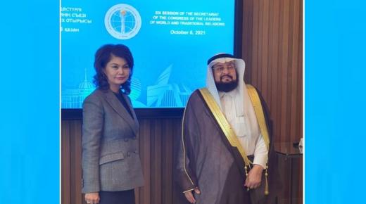 معالي الدكتور سرحان يلتقي بمعالي وزيرة الإعلام في كازاخستان