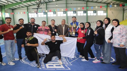 جامعة الزيتونة تحرز المركز الأول في بطولة الملاكمة الجامعية