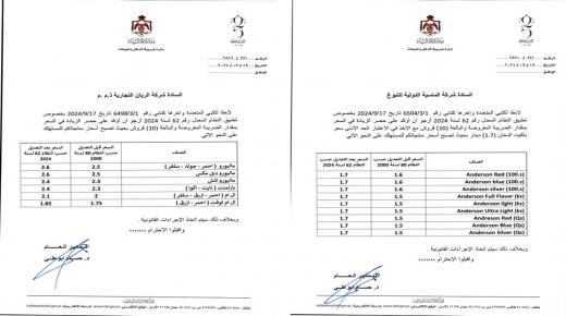 شركات السجائر تبدي التزامها بأسعار السجائر وفقا لطلب مدير عام الضريبة