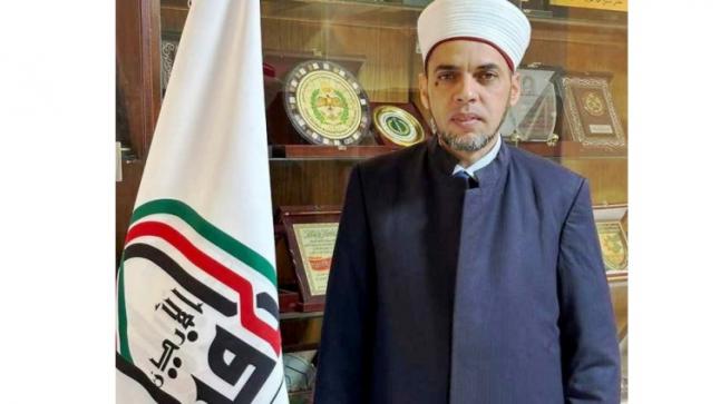 المعتصم بالله الهامي التميمي يهنيء فضلية الشيخ د. احمد حراسيس