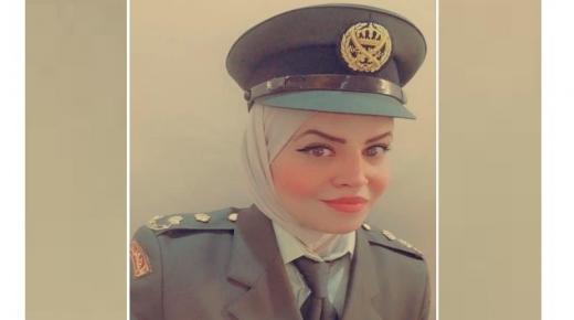 الرائد صفاء عبد الكريم تهنيء المقدم منار سرور شقيرات بمناسبة الترفيع