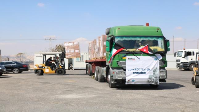 “الخيرية الهاشمية” تسير قافلة مساعدات جديدة الى فلسطين