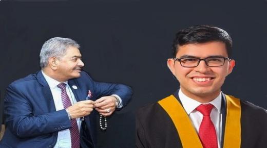 رجل الاعمال الاردني ابراهيم ابو زايد يهنيء الدكتور عبد المعز صيام من غزة