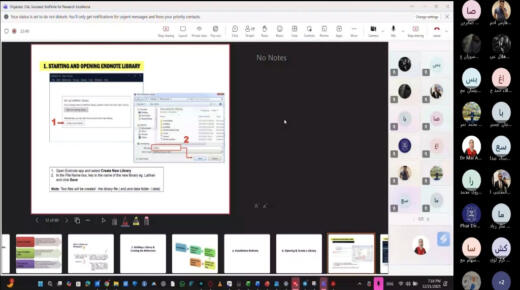 ورشة عمل متخصصة ببرنامج EndNote بجامعة عمان الاهلية