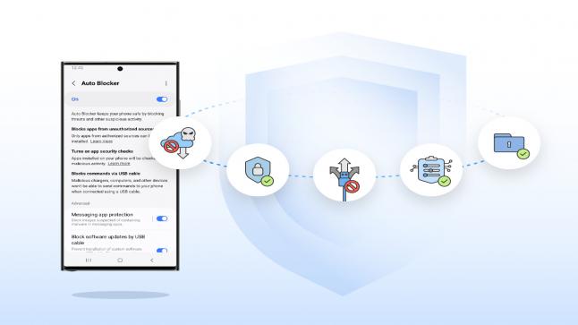 خصّص تجربة حماية جهازك عبر سامسونج Auto Blocker
