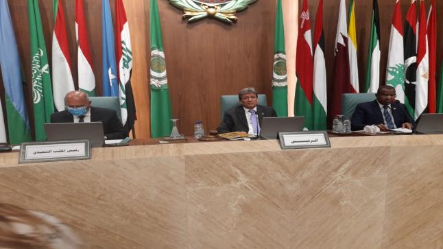 وزير النقل خلال تراسه مجلس وزراء النقل العرب