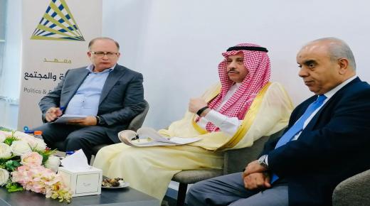 سفير خادم الحرمين الشريفين لدى الأردن نايف بن بندر السديري يلقي محاضرة مغلقة اليوم نظمها معهد السياسة والمجتمع الأردني عنوانها ” العلاقات السعودية الأردني
