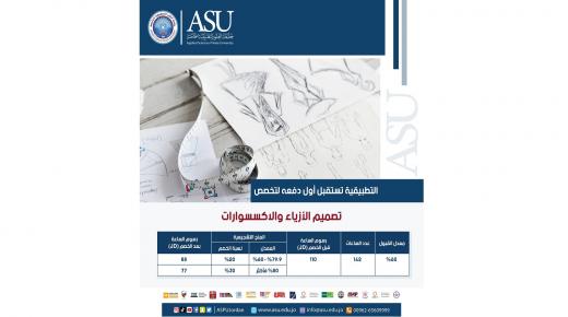 التطبيقية الخاصة تستقبل أول دفعة لتخصص تصميم الأزياء والاكسسوارات.