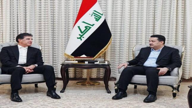 العراق وإقليم كردستان يؤكدان أهمية الاستمرار في اتخاذ الحوار سبيلاً وحيداً لحل جميع الإشكالات