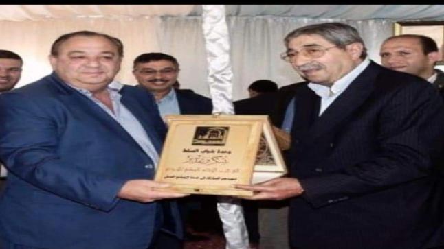 خالد الحياري يهنئ الكابتن محمد الخشمان تسلمه رئيس امناء نادي السلط