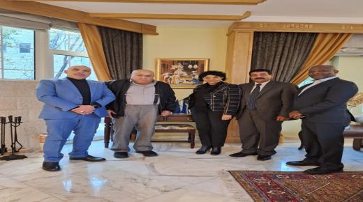 عطية وبصبوص وهلالات خلال لقائهم سفيرة جنوب افريقيا – موقف شجاع