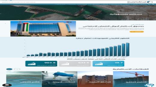 صندوق استثمار أموال الضمان يطلق موقعه الإلكتروني الجديد