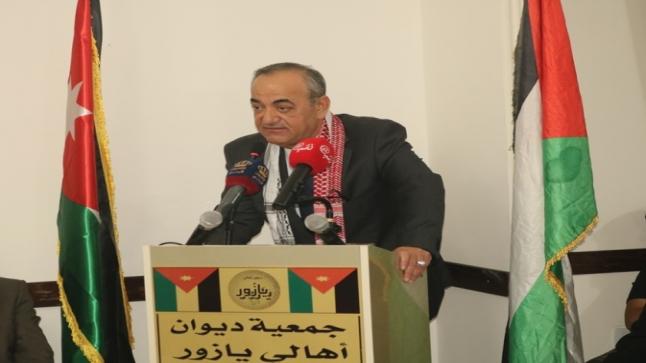 برعاية العين عبد الحكيم محمود الهندي الرئيس الفخري لجمعية ديوان اهالي يازور أقامت الجمعية فعالية لدعم وتايد جلالة الملك والأهل في غزة