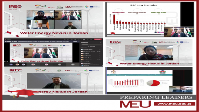 جامعة الشرق الأوسط MEU تنظم مؤتمر هندسة الطاقة المتجددة الثاني عشر الدولي (IREC 2021) بالتعاون مع المنظمة الألمانية للتعاون الدوليّ (GIZ)