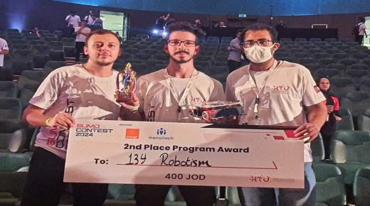 جامعة الزيتونة الأردنية تحقق المركز الثاني في مسابقة السومو روبوت الوطنية