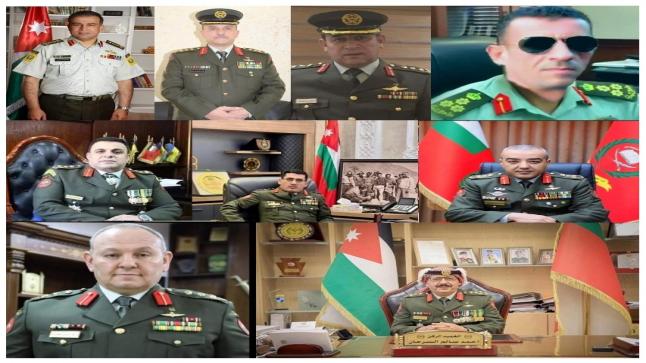 تعيينات لكبار قادة القوات المسلحة الجيش العربي الأردني – اسماء وصور