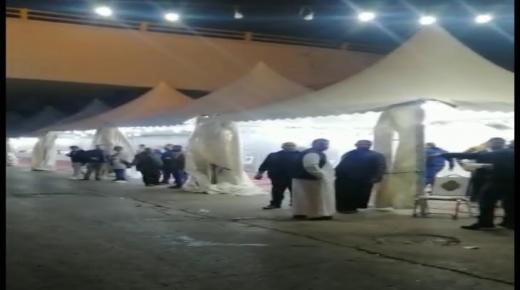 محافظ العاصمة ياسر العدوان يأمر بازالة خيمة في شارع الاردن تعيق حركة المرور