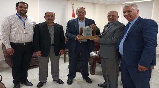 القضاه مساعد أمين عام وزارة المالية يستقبل الهيئة الادارية لجمعية موظفي ومتقاعدي وزارة المالية التعاونية