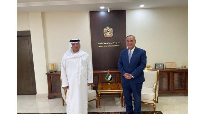 رئيس جمعية الفنادق عبدالحكيم الهندي يلتقي سفير دولة الامارات العربية المتحدة سعادة الاستاذ احمد البلوشي