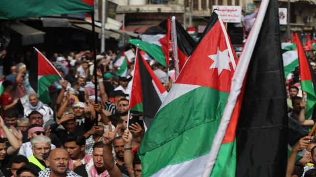 مسيرة حاشدة في إربد تنديدا بالعدوان الصهيوني على غزة