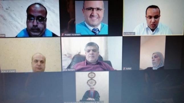 مناقشة رسالة الماجستير رقم (21) عن بعد في “عمان العربية” حول أثر التفكير الإستراتيجي على أداء القادة