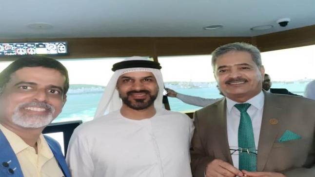 ابراهيم ابو زايد يشارك بتوقيع الاتفاقية المبرمة بين اللجنه الوطنيه للشحن والامداد NAFL والاكاديمية البحرية في ابو ظبيي ADMA