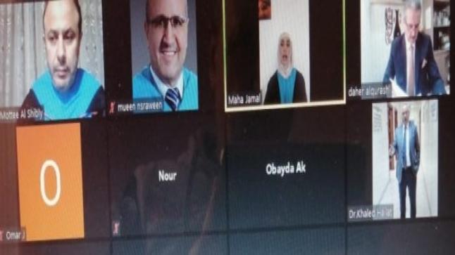 مناقشة رسالةالماجستير رقم (29) عن بعد في “عمان العربية” حول أثر التسويق الوردي