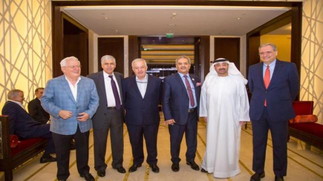 رجل الأعمال الاردني ابراهيم ابو زايد وعضو مجلس الاداره لمجلس رجال الأعمال الاردنيين على رأس مستقبلي الوفد التجاري الاردني في دبي