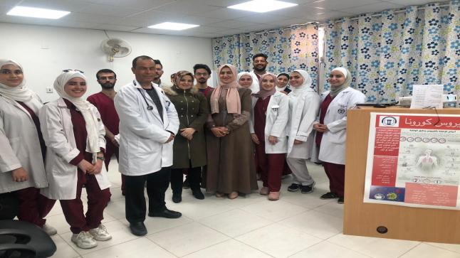 تمريض فيلادلفيا يطلق حملة توعوية عن فايروس (كورونا) في مركز صحي مخيم جرش