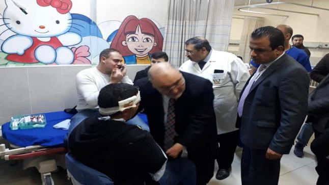 وزير التعليم العالي يزور مصابي حادثة تدهور باص طلبة الجامعة الهاشمية