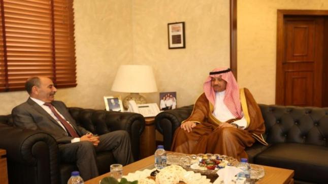 وزير الأشغال العامة والإسكان الأردني يلتقي سفير السعودية لدى الأردن.