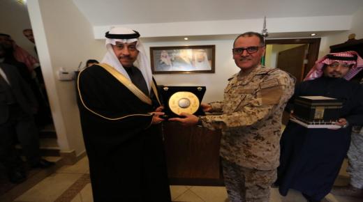 سفير المملكة العربية السعودية لدى الأردن يزور الملحقية العسكرية السعودية في الأردن.