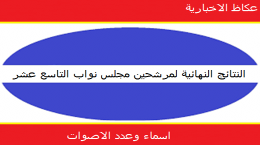 النتائج النهائية لمرشحين مجلس نواب التاسع عشر بالمملكة – اسماء وعدد الاصوات