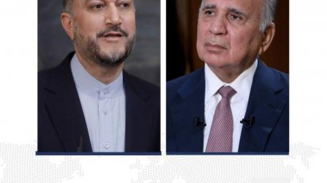 وزير الخارجية العراقي ونظيره الإيراني يبحثان الزيارة المرتقبة لرئيس الجمهورية إلى طهران